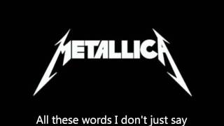 Metallica  quotNothing Else Mattersquot Lyrics HD [upl. by Occir]