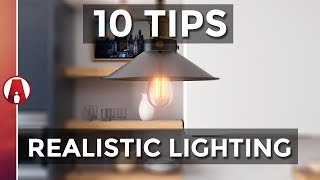 10 Tips for REALISTIC LIGHTING in VRay [upl. by Norra]