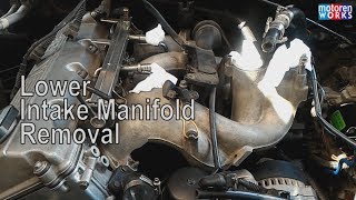 BMW E36M43 Lower Intake Manifold removal [upl. by Nanny]