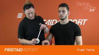 Basic taping technique for sprained finger [upl. by Dulcine]