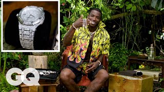 Gucci Mane Shows Off His Insane Jewelry Collection  On the Rocks  GQ [upl. by Llerruj]