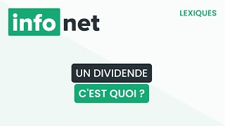 Un dividende cest quoi  définition aide lexique tuto explication [upl. by Vevine839]