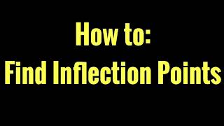 How to Find Inflection Points [upl. by Sineray]