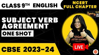 Subject Verb Agreement One shot  NCERT Class 9th English Preparation  CBSE 202324 Exam [upl. by Dougy]