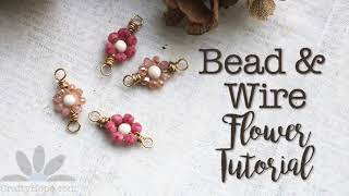 Bead amp Wire Flower Tutorial  DIY Beaded Flowers [upl. by Kirkpatrick]