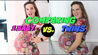 PREGNANCY WITH TWINS VS ONE BABY [upl. by Annah]