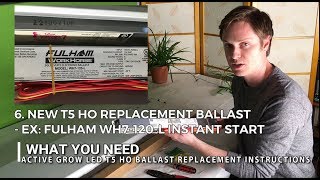 How to Replace a T5 HO Grow Light Fixture Electronic Ballast [upl. by Darin]