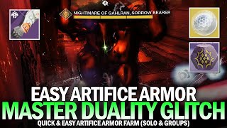 Easy Artifice Armor Farm  Master Duality Gahlran Boss Glitch Solo amp Groups Destiny 2 [upl. by Suoiluj]