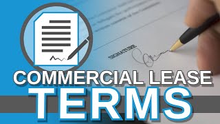 Typical Commercial Lease Terms That Everyone Should Know [upl. by Hett]