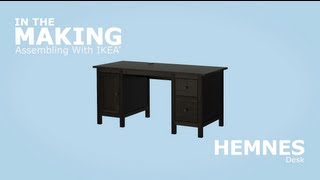 IKEA HEMNES Desk Assembly Instructions [upl. by Sinclair364]