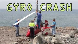 Gyroplane Gyrocopter Crash Emergency landing [upl. by Anividul944]