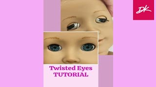 Crooked Eye Tutorial  American Girl Doll  Dolls Tutorials [upl. by Autry528]