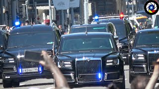 Russian President Vladimir Putins Motorcade Arrives in Geneva to meet Joe Biden [upl. by Eartnoed64]