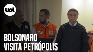 Bolsonaro visita regiões atingidas pelas chuvas em Petrópolis [upl. by Anima]