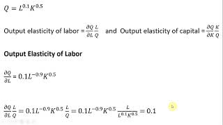 CobbDouglas Production Output Elasticity of Labor and Capital [upl. by Darra32]