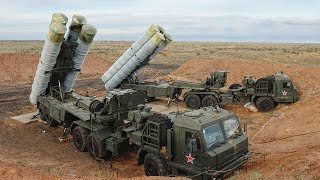 Russian antiaircraft missile system S400 in action [upl. by Ydnir]