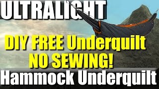 FREE DIY Ultralight Hammock Underquilt  No sewing required [upl. by Marva]