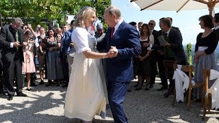 Putin dances with Austrian FM at her wedding [upl. by Yousuf988]