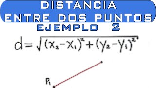 Distancia entre dos puntos ejemplo 2 [upl. by Etnaid322]