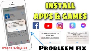 How to Install Apps on old iPhone 44s55c  Fix This Application Requires IOS 12 or later [upl. by Potter]