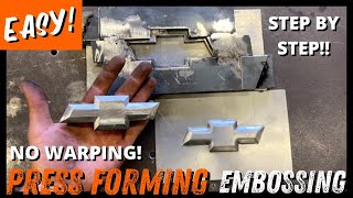 How To Make A Press Form  Embossing Sheet Metal Using Basic Tools [upl. by Balcke776]