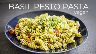 EASY Basil Pesto Pasta Recipe  How to make FRESH PESTO [upl. by Ocsinarf488]