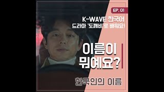 한국이름 도깨비 세종학당 EP 01 이름이 뭐예요 ｜ KWAVE 한국어 [upl. by Dorwin]