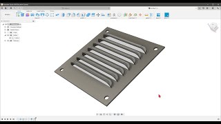 Fusion 360  Grille daération [upl. by Elleneg]