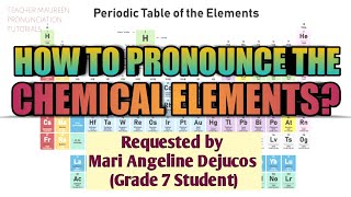 HOW TO PRONOUNCE THE 118 ELEMENTS IN PERIODIC TABLE  Teacher Maureen [upl. by Grube267]