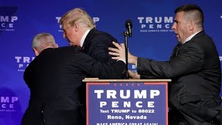 Donald Trump rushed off stage during rally in Nevada [upl. by Kinzer234]