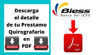 COMO DESCARGAR LA TABLA DE AMORTIZACION DE LOS PRESTAMOS QUIROGRAFARIOS DEL BIESS EN PDF 2020 [upl. by Clercq101]