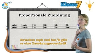 Proportionale Zuordnung  Klasse 7 ★ Wissen [upl. by Ravert]