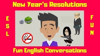 New Years  Resolutions  ESL Lessons [upl. by Kappel]