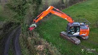 Hitachi Excavator and Oriel Tree Shears [upl. by Eisse295]