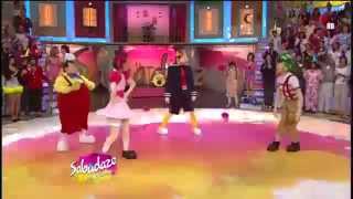 El Chavo Animado show en vivo La vecindad del chavoPresentación en Sabadazo [upl. by Camellia]