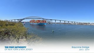 Bayonne Bridge Construction TimeLapse [upl. by Namilus]