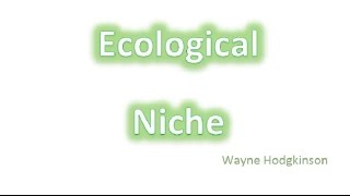 Ecological niche  fundamental amp realised [upl. by Nwahser]