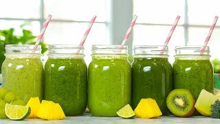 5 Healthy Green Smoothie Recipes [upl. by Harbird46]