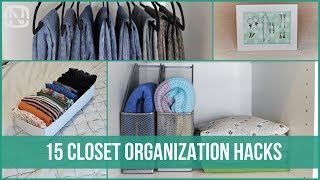 15 CLOSET ORGANIZATION HACKS  How to organize your closet  OrgaNatic [upl. by Esli]