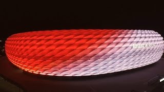 New Philips LED façade lighting at the Allianz Arena [upl. by Bullis]