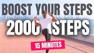 2000 steps in 15 minutes Low Impact Indoor Walking Workout [upl. by Inoy]