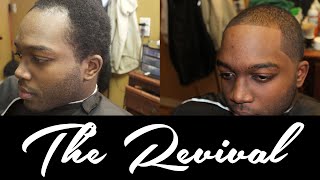 Mens Receding Hairline Taper Haircut  The Revival  AD The Barber [upl. by Funk53]