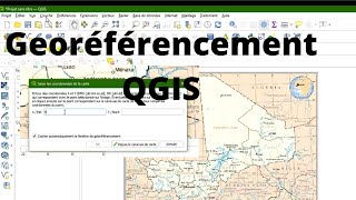 le géoréférencement dune carte dans qgis [upl. by Yttocs]