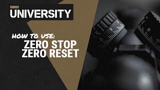 How To Use  Zero Stop and Zero Reset  Riton University [upl. by Constantine]