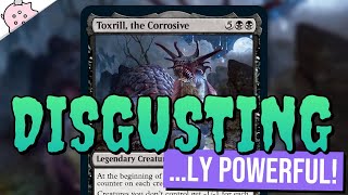 DIGUSTINGLY POWERFUL  Toxrill the Corrosive  Innistrad Crimson Vow Spoilers  MTG [upl. by Haelhsa857]