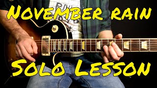 Guns n Roses  November Rain solo lesson [upl. by Dleifxam]