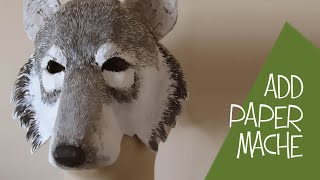 Add Paper Mache To Your Wolf Mask [upl. by Horwitz]