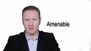 Amenable  Meaning  Pronunciation  Word World  Audio Video Dictionary [upl. by Einhpad800]