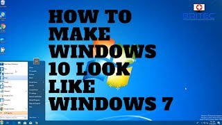 How to Make Windows 10 Look Like Windows 7 [upl. by Berl]