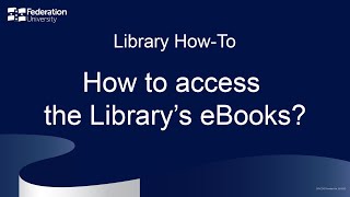 How to access the Librarys eBooks [upl. by Monjo]